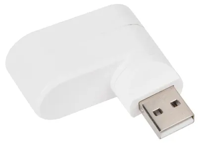 Obrázok produktu pre USB rozbočovač s portmi USB 2.0, otočný rozbočovač s adaptérom pre PC, notebooky a Mac, biely