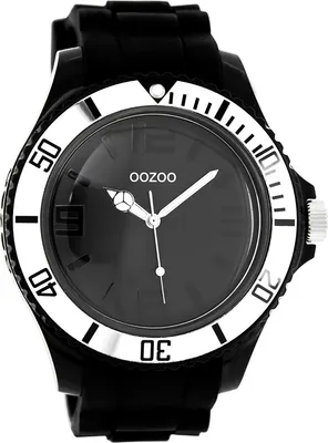 Produktbild von Oozoo Armbanduhr schwarz Silikon Vintage Series Analog-Quarzuhr UOC4169A
