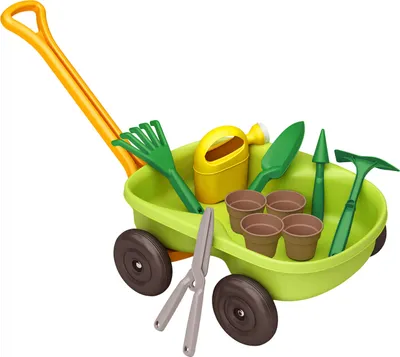 Produktbild von Adriatic Kinder Gartenwagen mit Werkzeug bunt