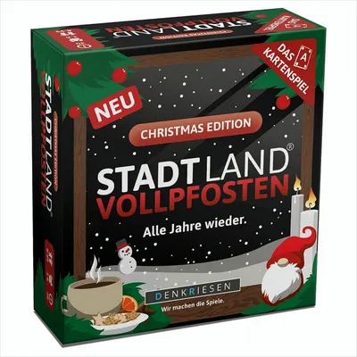 Produktbild von DENKRIESEN - STADT LAND VOLLPFOSTEN® - Das Kartenspiel – CHRISTMAS EDITION - "Alle Jahre wieder."