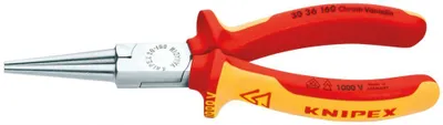 Produktbild von Knipex 30 36 160, Spitzzange, 2,5 mm, 4,1 cm, Stahl, Rot, Gelb, 160 mm