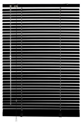 Produktbild von Aluminium-Jalousie, Sichtschutz, Lichtschutz, Blendschutz, Montage an Wand oder Decke, Schwarz, 70 x 175 cm