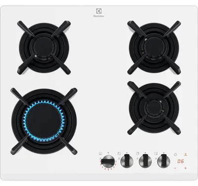 Immagine prodotto di Electrolux KGG643753W, Bianco, da incasso, 60 cm, Gas, Vetro, 4 zone/zone