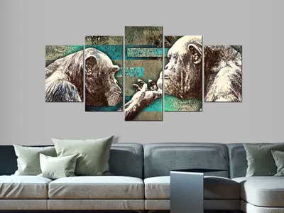 Produktbild von Akustikbild Abstrakt bunt 200x100 cm Bilder Akustikschaum Hochleistungsschallabsorber Schallschutz Leinwand 5 tlg Wandbild Raumakustik Schalldämmung g-A-0117-b-o