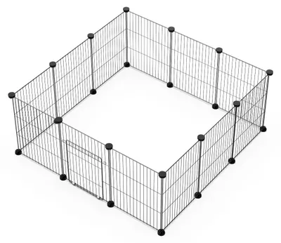 Produktbild von Kleintierkäfig mit Tür, 43 x 32 cm, für Hamster, Kaninchen, Meerschweinchen