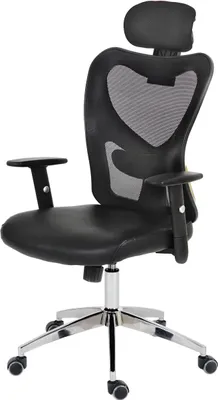 Image de Chaise de bureau professionnelle Atlanta, fauteuil de direction chaise pivotante chaise de bureau, similicuir ~ gris
