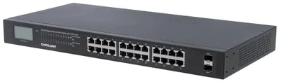 Produktbild von INTELLINET PoE+ Switch 24-Port Gigabit mit 2 SFP-Ports 370W