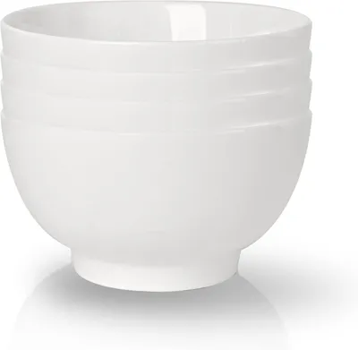 Obrázok produktu pre Misky na cereálie 17,5 cm, 4 ks, 1 liter, biela, pre polievku