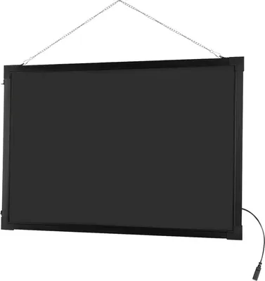 Produktbild von LED-Nachrichtentafel - Schreibtafel - Größe 50 × 70 cm - Beleuchtet - Set mit 8 fluoreszierenden Stiften - Abwischbar - Für Werbung und Dekoration