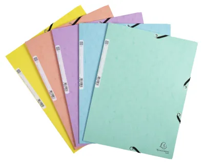 Produktbild von Exacompta Sammelmappe Aquarel Colorspan Gummizug A4 Farben sortiert