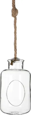 Produktbild von Pflanzenglas Deko Flasche zum Hängen h. 21cm Ø12cm