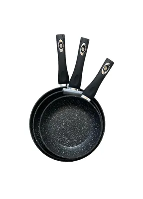 Produktbild von Pfanne Set 3 Teilig 20/24/28 Bratpfannen Pfannenset Marmor Antihaft Pfanne