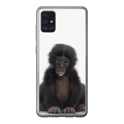 Produktbild von MuchoWow® Handyhülle Schutzhülle Hülle für Samsung Galaxy A52 5G Kind - Affe - Schimpanse - Babytiere - Jungen - Mädchen Silikon Softcase Handy Hülle - Umschlag