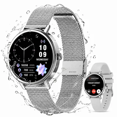 Produktbild von 2026 Blackview X30 Damen Smartwatch, mit 100+ Sportmodi, Anrufe, Pulsuhr, SpO2,Smartwatch für Damen mit Blutdruck, Schlafmonitor, Zyklus