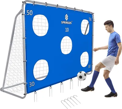 Image de But de football avec mur de but 5 trous de tir 240 x 170 cm
