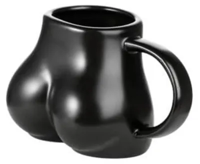 Productafbeelding van Koffiekop met grappige vorm, zwart, 400 ml, keramiek