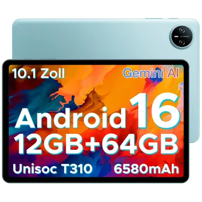Produktbild von DOOGEE TAB A9 - Tablet,Android 16, 10,1 Zoll, 12(3+9)GB RAM+64GB(bis 2TB erweiterbar), WiFi 5,Doppellautsprecher