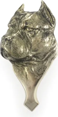 Produktbild von American Staffordshire Terrier, Amstaff - Türklopfer in Form eines Hundekopfes, Messing-Türklopfer, Retro-Dekoration an der Tür der Marke Art-Dog