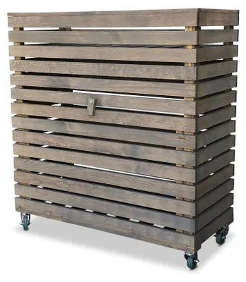 Produktbild von Multibox Hochbeet mit Stauraum & Rollen | Rückenschonendes Kräuterbeet aus Holz | 72x32x80 cm | Mobiler Pflanzkasten für Balkon & Terrasse
