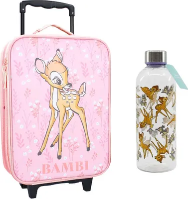 Produktbild von Disney Bambi Kinder 2tlg Set Trolley Kinderkoffer plus Trinkflasche 850 ml