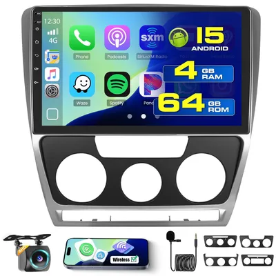 Productafbeelding van Android autoradio voor VW Skoda Octavia 2007-2014 met 10 inch touchscreen