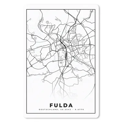Produktbild von MuchoWow® Mauspad Mousepad Karte - Fulda - Karte - Stadtplan 40x60 cm - Mousepads - Maus Mat - Pad - Mausunterlage - Schreibtisch Accesoire