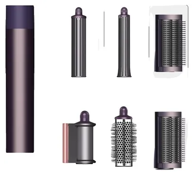 Produktbild von Hairstyler, 6-in-1 Funktionalität, Negative-Ionen-Technologie, 6 IN 1-Lila, EU-a