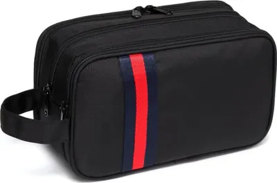 Produktbild von Toilettasche für Herren und Damen - Wasserdichte Kosmetiktasche mit mehreren Fächern Schwarz