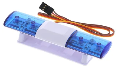 Produktbild von AX-501 Blaulicht, RC Warnleuchte - 5V, Arduino kompatibel Leuchtfarbe: Blau / Blau