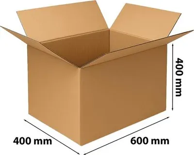 Zdjęcie produktu dla Kartony Klapowe 600x400x400mm Pudełka Kartonowe Grube 5 warstwowe BC Mocne