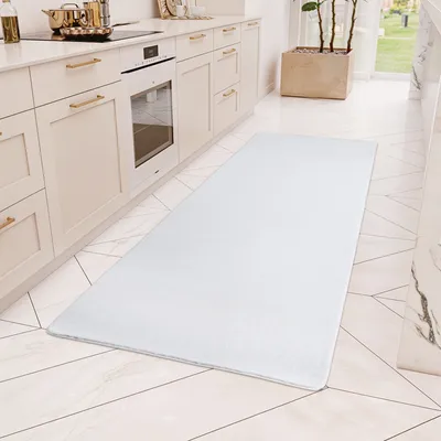 Immagine prodotto di Teppium Tappeto Lavabile a Pelo Corto Antiscivolo e Morbido Design Moderno Unito per Soggiorno e Camera da Letto, Dimensioni: 80x250 cm
