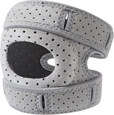 Produktbild von Knieorthese zur Schmerzlinderung, doppelter Patellasehnen-Stützgurt bei Meniskusriss, Arthritis, MCL, ACL, Schlatter, verstellbarer Nylon-Kniegurt für Laufspringer