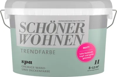 Produktbild von Schöner Wohnen Trendfarbe matt 1 L Farbwahl, Farbe:Spa