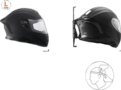Zdjęcie produktu dla Kask motocyklowy z homologacją ECE, zintegrowana osłona przeciwsłoneczna, L