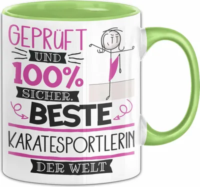 Produktbild von Karatesportlerin Geschenk Becher Tasse Gott Schuf Alle Menschen Gleich Nur Die Besten Durfeten Karatesportlerin Werden Geschenkidee Lustig (Grün)