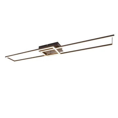 Produktbild von ZMH Deckenlampe LED Deckenleuchte Wohnzimmer - Schwarz Wohnzimmerlampe 36W 102CM Schlafzimmerlampe Modern Flurlampe mit Fernbedienung für Schlafzimmer