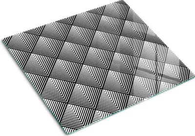 Immagine prodotto di Copertura per piano cottura – Copertura per piano a induzione – Piano di vetro protettivo – 60x52 cm – Piani di vetro protettivi per fornelli – Vetro temperato – Motivi geometrici