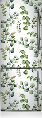 Produktbild von Dekoration Kühlschrank Aufkleber Magnete Küche Kühlschrankmagnete 70x190 cm - Eukalyptus floral.