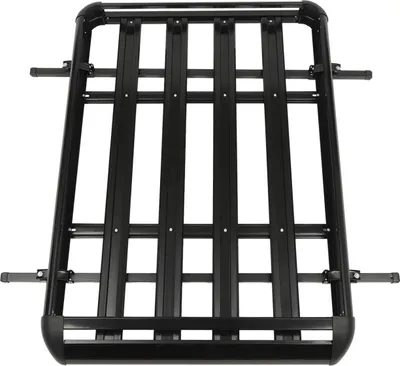 Zdjęcie produktu dla Bagażnik dachowy do samochodu - Kosz na bagaż z aluminium dla SUV-ów - 160 x 100 cm - Do pojazdów z wbudowanymi relingami dachowymi - Czarny