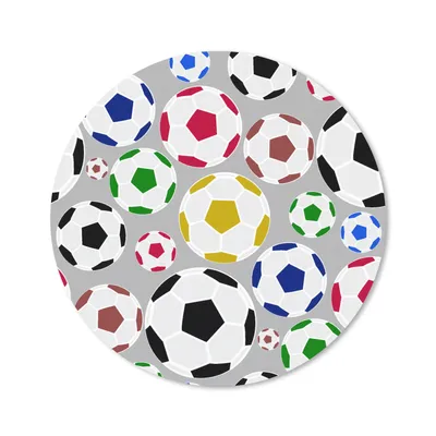 Produktbild von MuchoWow® Mauspad Mousepad Fußball - Cartoon - Sport 20x20 cm - Mousepads - Maus Mat - Pad - Mausunterlage - Schreibtischmatte