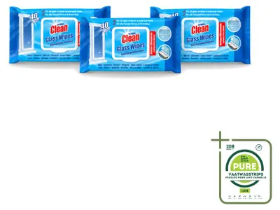 Obrázok produktu pre 3 balenia čistiacich utierok na sklo "At Home" – 40 kusov v balení – veľké balenie – 3 kusy