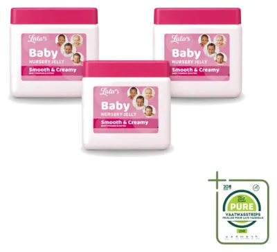 Productafbeelding van 3 x Lala's Baby Vaseline, hydraterend - 368g - Grote verpakking - 3 stuks