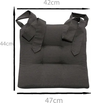 Produktbild von JEMIDI Stuhlkissen Sitzpolster 42x46x7cm - Indoor Outdoor Sitzkissen extra dick - Sitzauflage mit Schleifenband für Esszimmer Stuhl Gartenstuhl