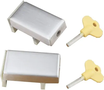 Produktbild von Fensterschloss Schiebetürschloss 2 Stück, Aluminiumlegierung, Kindersicherung für Fenster und Türen