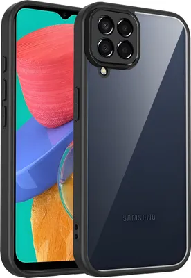 Produktbild von Hülle für Samsung Galaxy M33 Transparente Rückseite TPU Bumper Stoßfest Handyhülle Schwarz