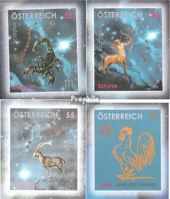 Produktbild von Briefmarken Österreich 2005 Mi 2551-2554 (kompl.Ausg.) gestempelt Tierkreiszeichen