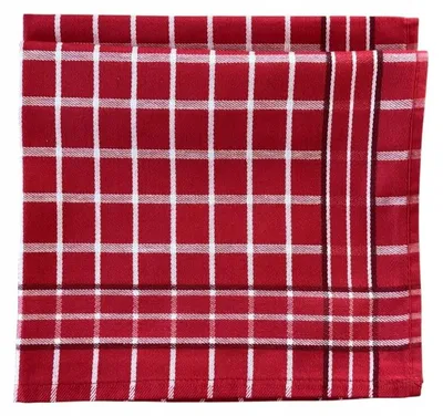Obrázek produktu pro Kuchyňská utěrka bavlněná 50x70 cm červená károvaná