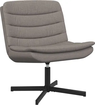 Image de vidaXL Chaise pivotante Taupe 63 x 75 x 76 cm Tissu