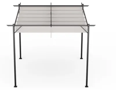Produktbild von Blumfeldt Pantheon robuster Garten-Pavillon 3x3 m - wasserdicht, stabil & winterfest mit pulverbeschichtetem Stahlrahmen & PA-beschichtetem Polyesterdach