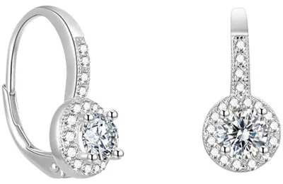 Image de Boucles d'oreilles en argent avec zircons scintillants AGUC2267